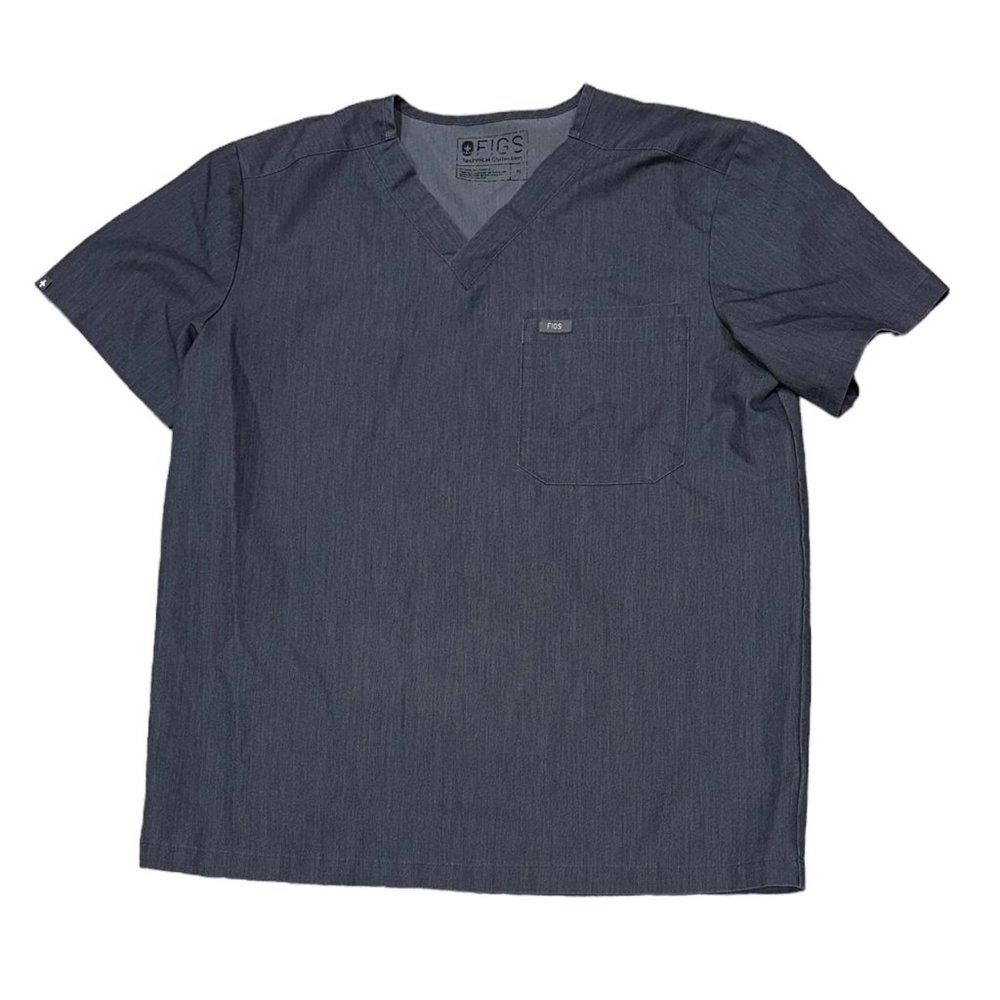 Men's FIGS Leon Three-Pocket Scrub Top Graphite Size Medium